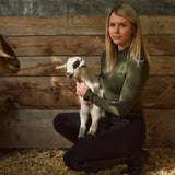 Solid Citizen Equestrian 'Mel Mock Neck' | Feather Air | Long Sleeve Schooling Top | Olive - Equiluxe Tack