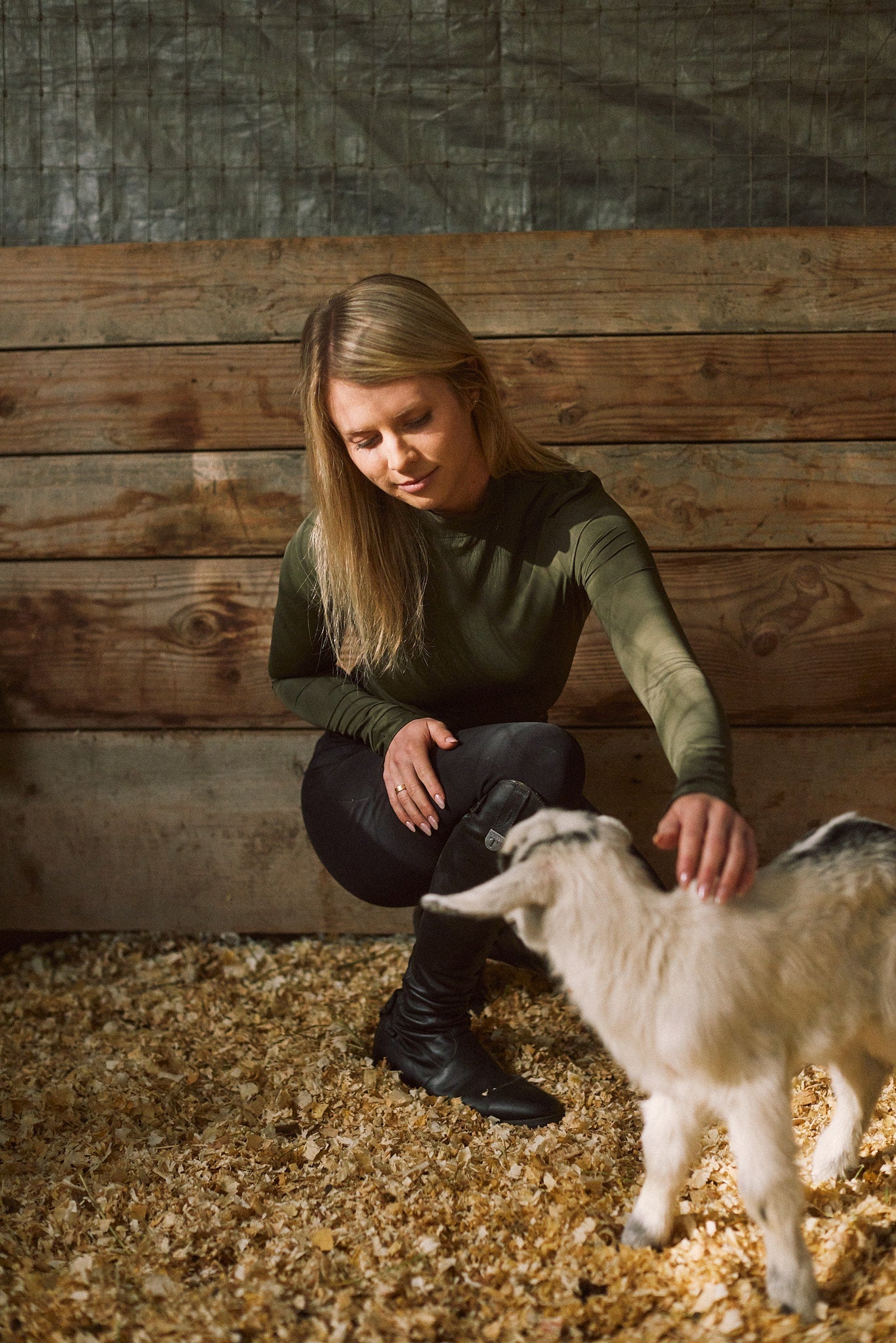 Solid Citizen Equestrian 'Mel Mock Neck' | Feather Air | Long Sleeve Schooling Top | Olive - Equiluxe Tack