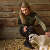 Solid Citizen Equestrian 'Mel Mock Neck' | Feather Air | Long Sleeve Schooling Top | Olive - Equiluxe Tack