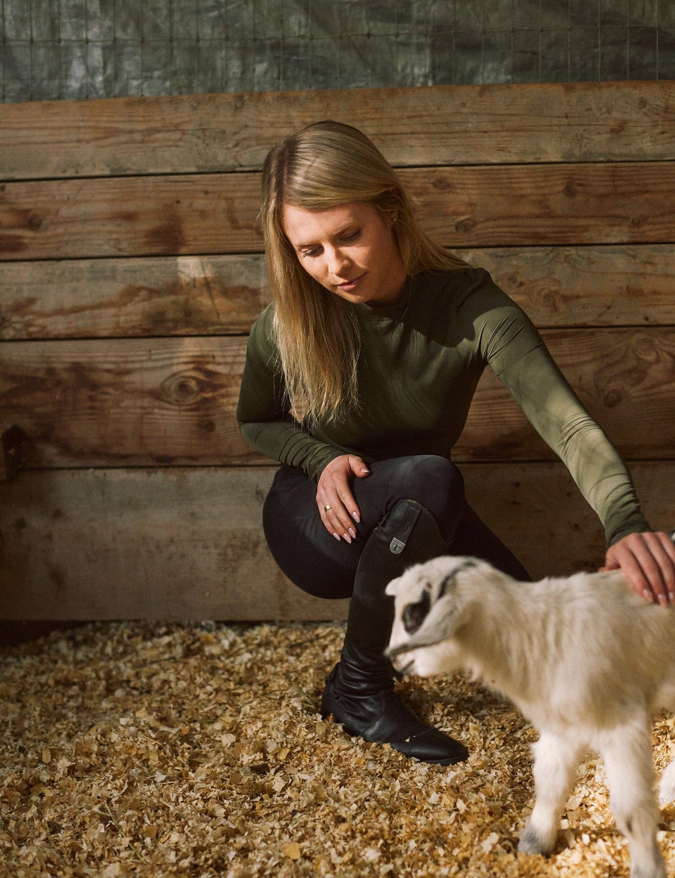 Solid Citizen Equestrian 'Mel Mock Neck' | Feather Air | Long Sleeve Schooling Top | Olive - Equiluxe Tack