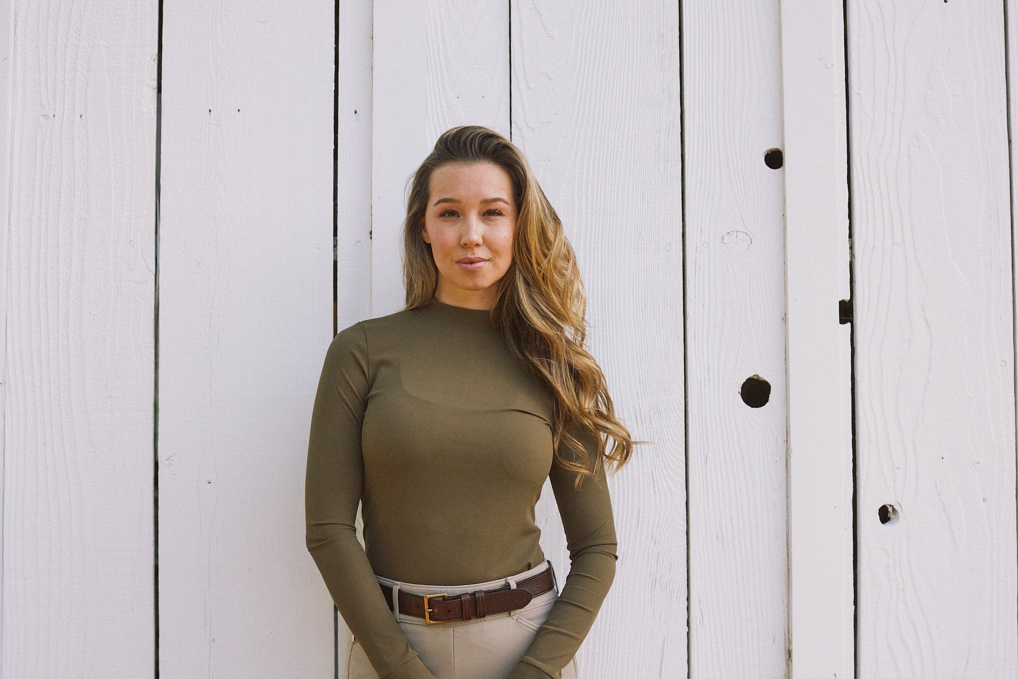 Solid Citizen Equestrian 'Mel Mock Neck' | Italian Rib | Long Sleeve Schooling Top | Force - Equiluxe Tack