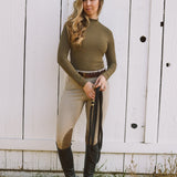 Solid Citizen Equestrian 'Mel Mock Neck' | Italian Rib | Long Sleeve Schooling Top | Force - Equiluxe Tack