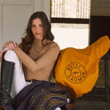 Solid Citizen Equestrian 'Mel Mock Neck' | Italian Rib | Long Sleeve Schooling Top | Leather - Equiluxe Tack