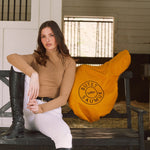 Solid Citizen Equestrian 'Mel Mock Neck' | Italian Rib | Long Sleeve Schooling Top | Leather - Equiluxe Tack