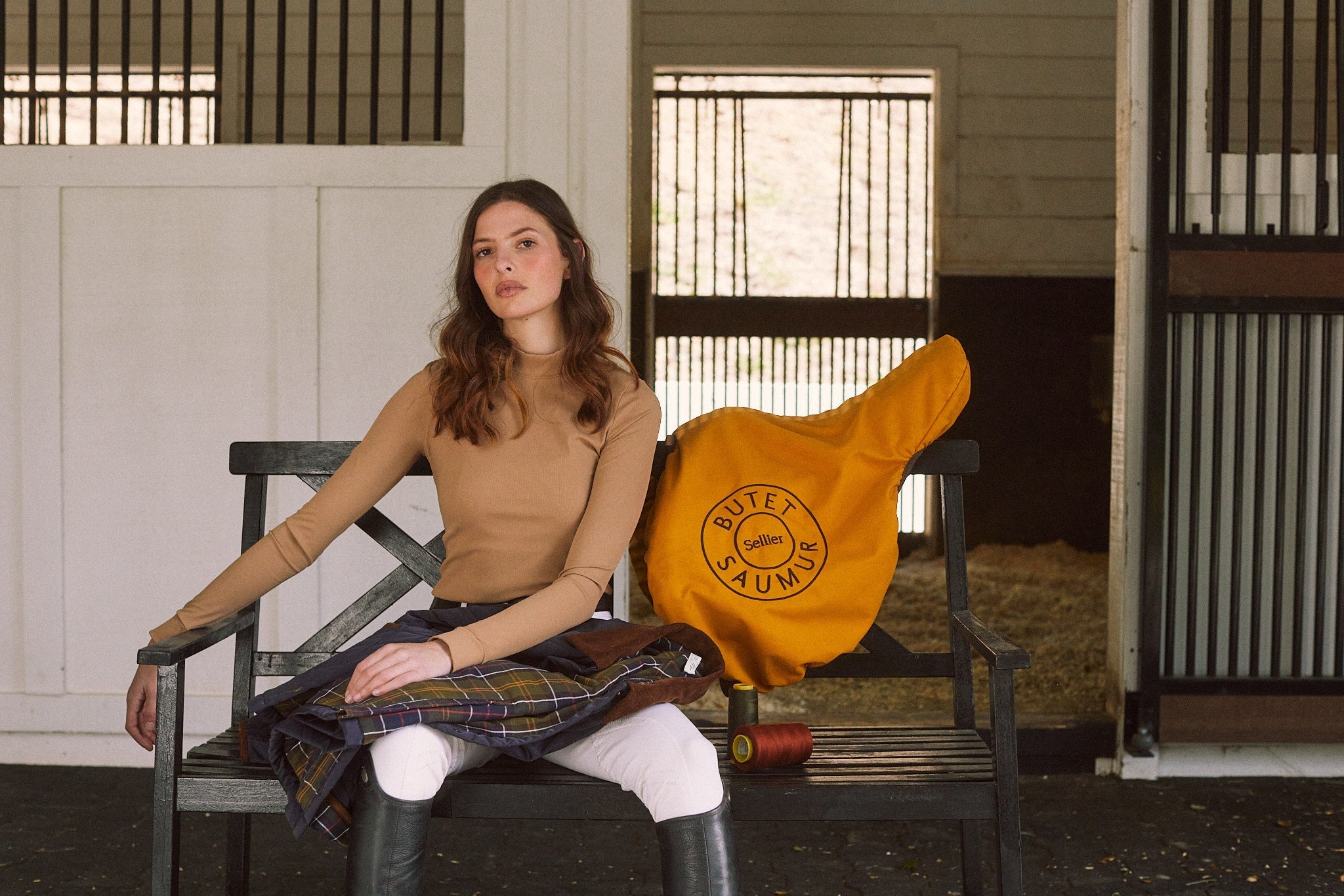 Solid Citizen Equestrian 'Mel Mock Neck' | Italian Rib | Long Sleeve Schooling Top | Leather - Equiluxe Tack