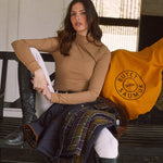 Solid Citizen Equestrian 'Mel Mock Neck' | Italian Rib | Long Sleeve Schooling Top | Leather - Equiluxe Tack