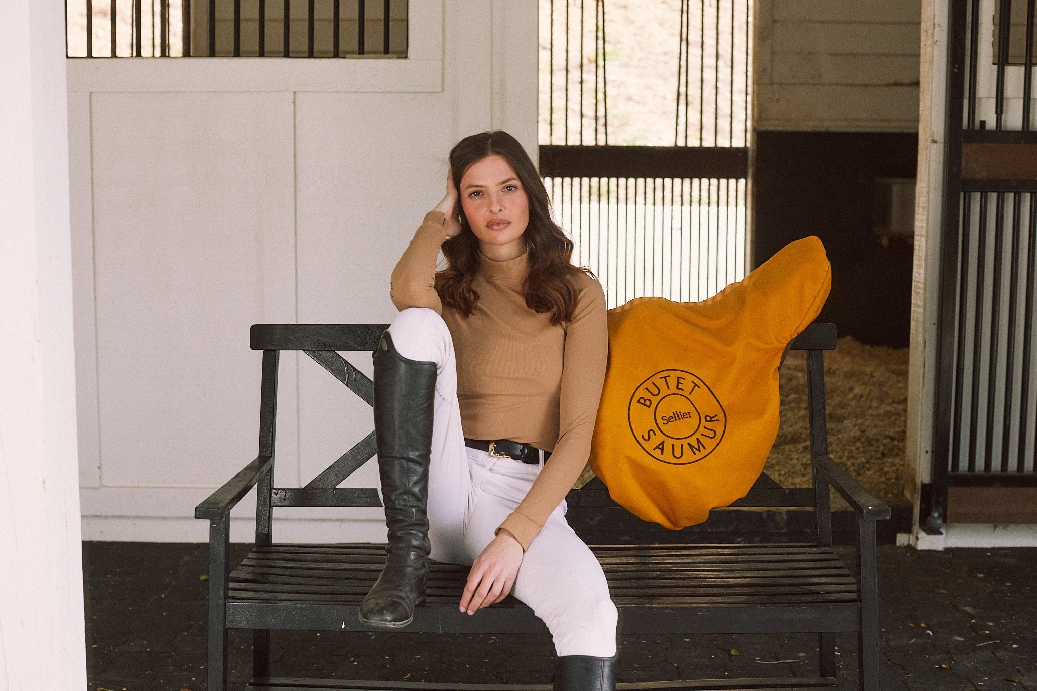 Solid Citizen Equestrian 'Mel Mock Neck' | Italian Rib | Long Sleeve Schooling Top | Leather - Equiluxe Tack