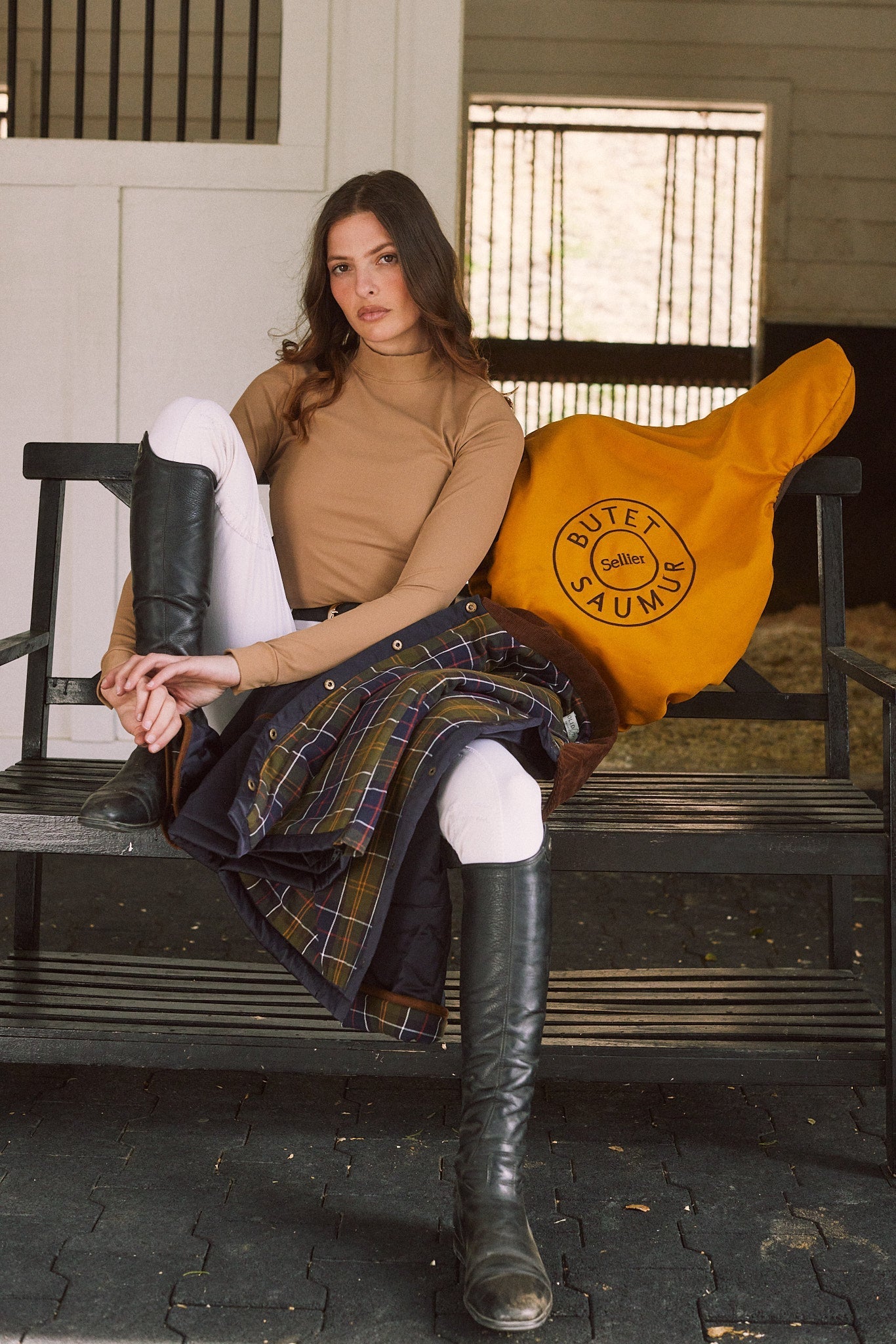 Solid Citizen Equestrian 'Mel Mock Neck' | Italian Rib | Long Sleeve Schooling Top | Leather - Equiluxe Tack