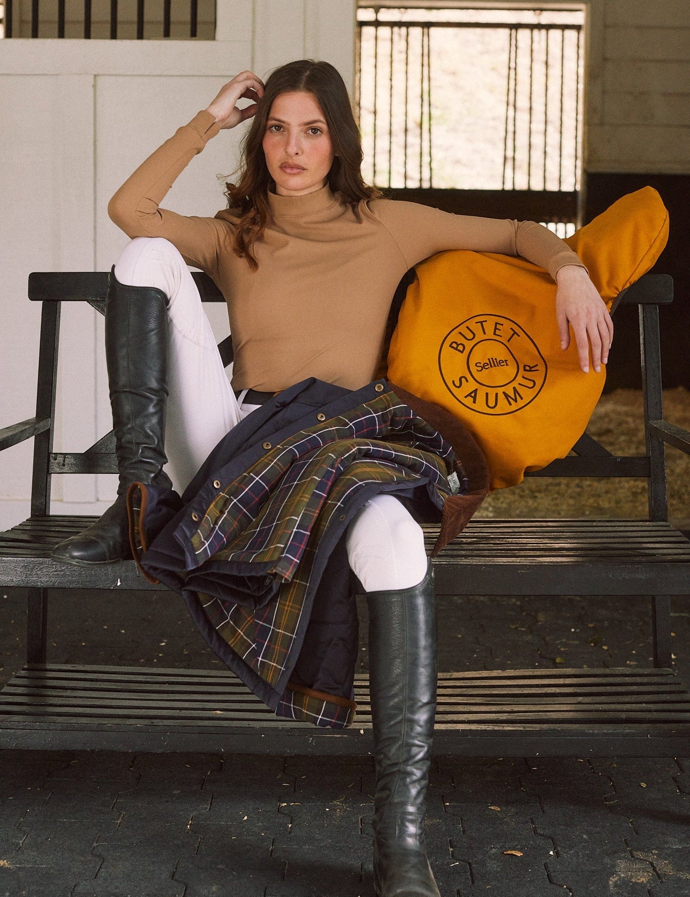 Solid Citizen Equestrian 'Mel Mock Neck' | Italian Rib | Long Sleeve Schooling Top | Leather - Equiluxe Tack