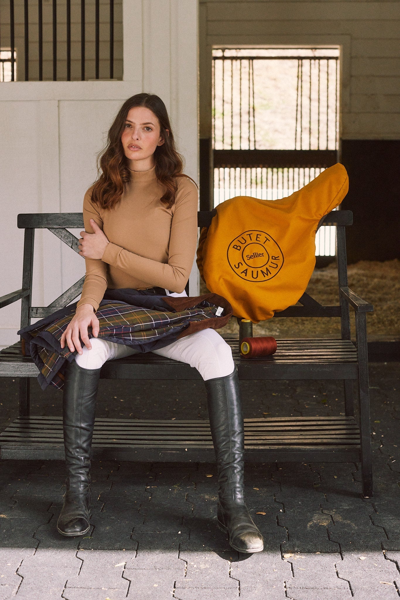 Solid Citizen Equestrian 'Mel Mock Neck' | Italian Rib | Long Sleeve Schooling Top | Leather - Equiluxe Tack