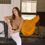 Solid Citizen Equestrian 'Mel Mock Neck' | Italian Rib | Long Sleeve Schooling Top | Leather - Equiluxe Tack