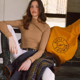 Solid Citizen Equestrian 'Mel Mock Neck' | Italian Rib | Long Sleeve Schooling Top | Leather - Equiluxe Tack