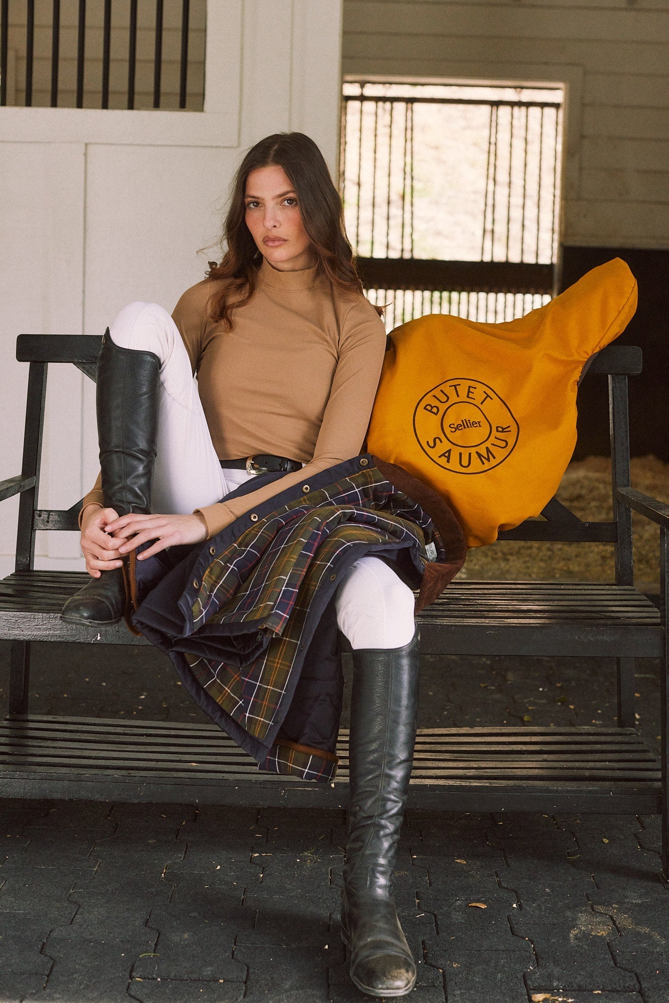 Solid Citizen Equestrian 'Mel Mock Neck' | Italian Rib | Long Sleeve Schooling Top | Leather - Equiluxe Tack