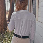 Solid Citizen Equestrian 'Stella' | High Performance Honeycomb Mesh | Long Sleeve Show-shirt | White - Equiluxe Tack