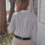 Solid Citizen Equestrian 'Stella' | High Performance Honeycomb Mesh | Long Sleeve Show-shirt | White - Equiluxe Tack