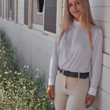 Solid Citizen Equestrian 'Stella' | High Performance Honeycomb Mesh | Long Sleeve Show-shirt | White - Equiluxe Tack
