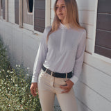 Solid Citizen Equestrian 'Stella' | High Performance Honeycomb Mesh | Long Sleeve Show-shirt | White - Equiluxe Tack