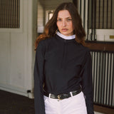 Solid Citizen Equestrian 'Stella' | Luxe Italian Mesh | Long Sleeve Show-shirt | Black - Equiluxe Tack