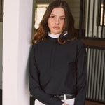 Solid Citizen Equestrian 'Stella' | Luxe Italian Mesh | Long Sleeve Show-shirt | Black - Equiluxe Tack