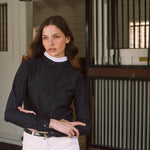 Solid Citizen Equestrian 'Stella' | Luxe Italian Mesh | Long Sleeve Show-shirt | Black - Equiluxe Tack