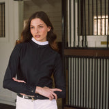 Solid Citizen Equestrian 'Stella' | Luxe Italian Mesh | Long Sleeve Show-shirt | Black - Equiluxe Tack