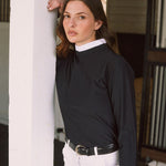 Solid Citizen Equestrian 'Stella' | Luxe Italian Mesh | Long Sleeve Show-shirt | Black - Equiluxe Tack