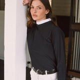 Solid Citizen Equestrian 'Stella' | Luxe Italian Mesh | Long Sleeve Show-shirt | Black - Equiluxe Tack