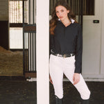 Solid Citizen Equestrian 'Stella' | Luxe Italian Mesh | Long Sleeve Show-shirt | Black - Equiluxe Tack
