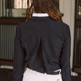 Solid Citizen Equestrian 'Stella' | Luxe Italian Mesh | Long Sleeve Show-shirt | Black - Equiluxe Tack