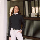 Solid Citizen Equestrian 'Stella' | Luxe Italian Mesh | Long Sleeve Show-shirt | Black - Equiluxe Tack