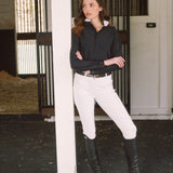 Solid Citizen Equestrian 'Stella' | Luxe Italian Mesh | Long Sleeve Show-shirt | Black - Equiluxe Tack