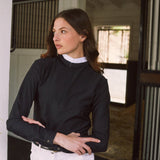 Solid Citizen Equestrian 'Stella' | Luxe Italian Mesh | Long Sleeve Show-shirt | Black - Equiluxe Tack