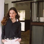 Solid Citizen Equestrian 'Stella' | Luxe Italian Mesh | Long Sleeve Show-shirt | Black - Equiluxe Tack
