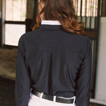 Solid Citizen Equestrian 'Stella' | Luxe Italian Mesh | Long Sleeve Show-shirt | Black - Equiluxe Tack