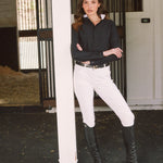 Solid Citizen Equestrian 'Stella' | Luxe Italian Mesh | Long Sleeve Show-shirt | Black - Equiluxe Tack