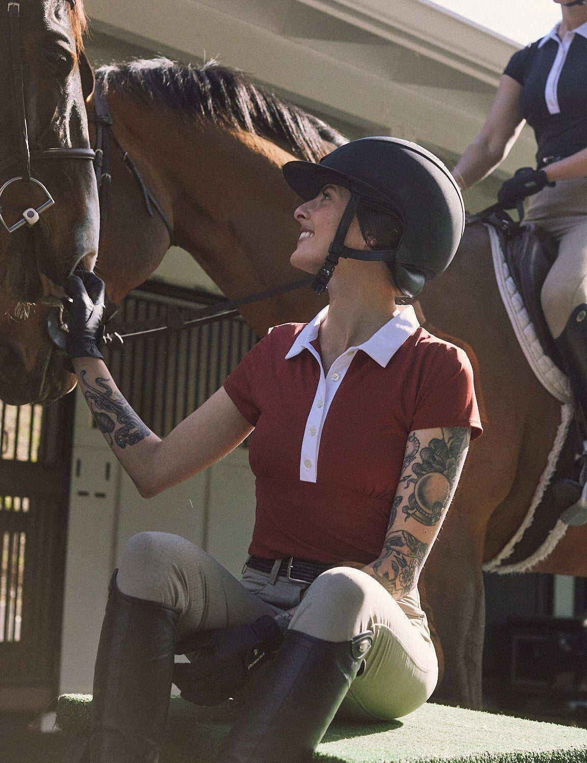 Solid Citizen Equestrian 'Viv' | Maxx Comfort | Short Sleeve Polo | Mars - Equiluxe Tack