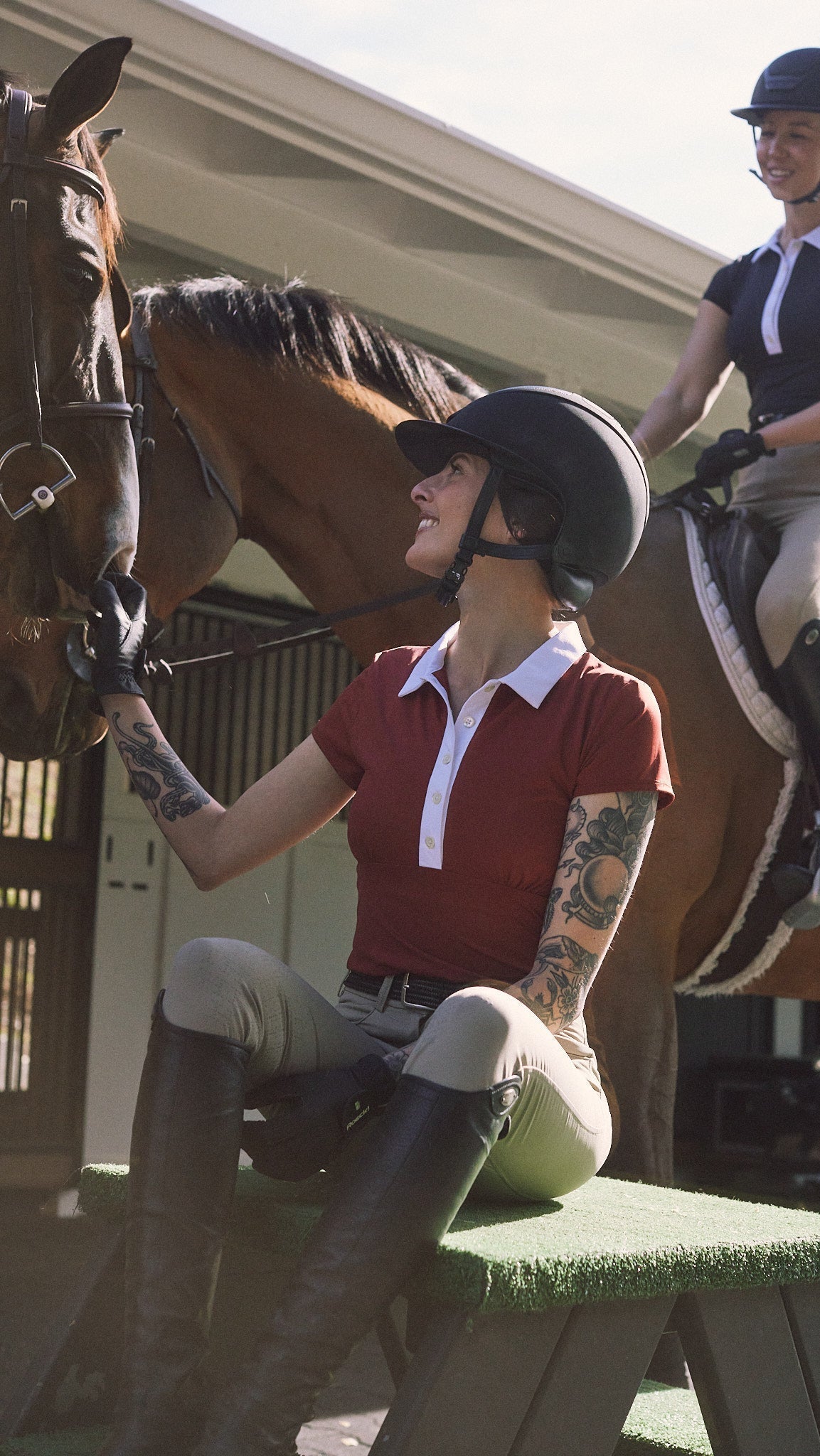 Solid Citizen Equestrian 'Viv' | Maxx Comfort | Short Sleeve Polo | Mars - Equiluxe Tack