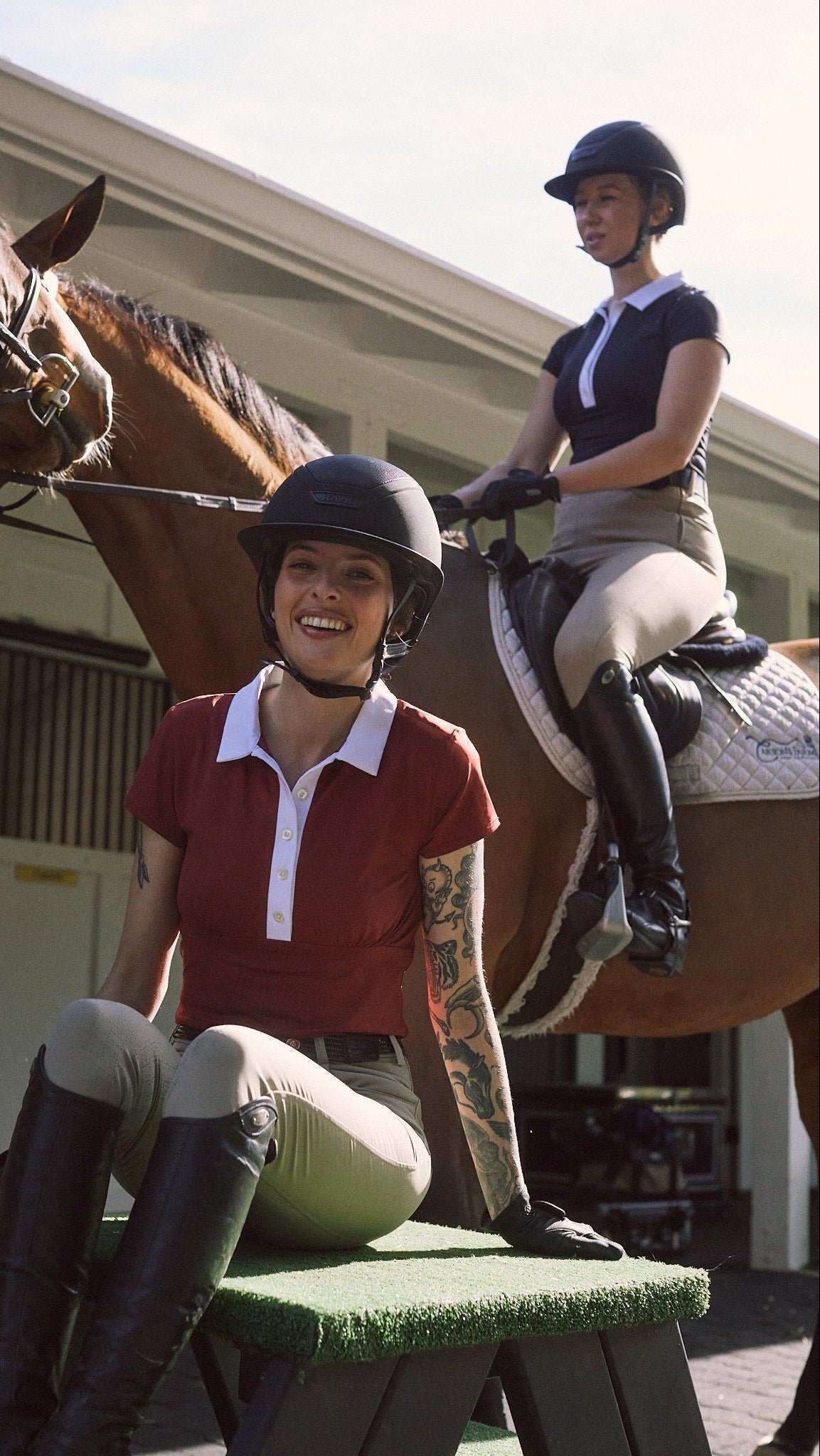 Solid Citizen Equestrian 'Viv' | Maxx Comfort | Short Sleeve Polo | Mars - Equiluxe Tack