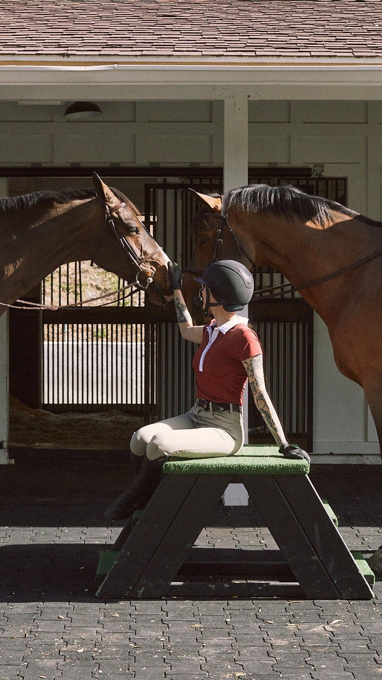 Solid Citizen Equestrian 'Viv' | Maxx Comfort | Short Sleeve Polo | Mars - Equiluxe Tack