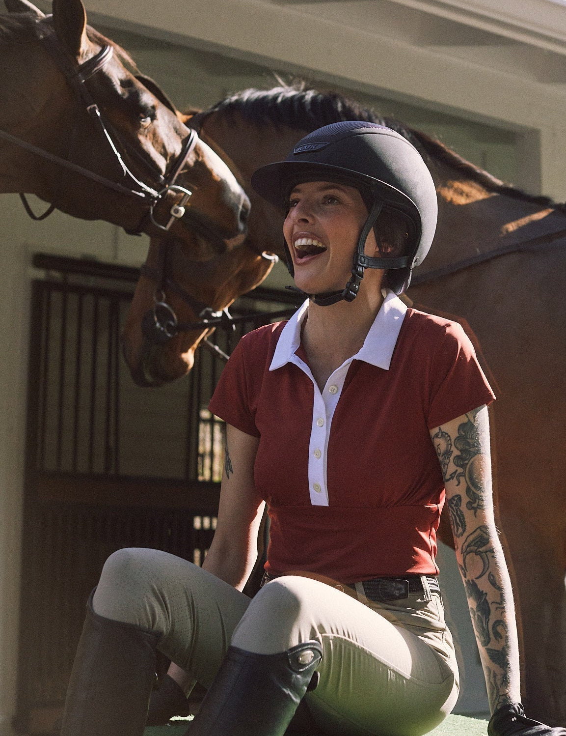 Solid Citizen Equestrian 'Viv' | Maxx Comfort | Short Sleeve Polo | Mars - Equiluxe Tack