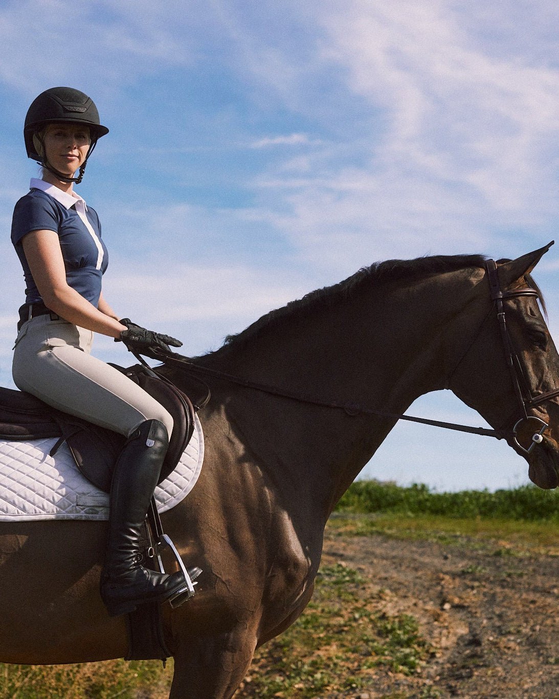 Solid Citizen Equestrian 'Viv' | Maxx Comfort | Short Sleeve Polo | Pebble - Equiluxe Tack