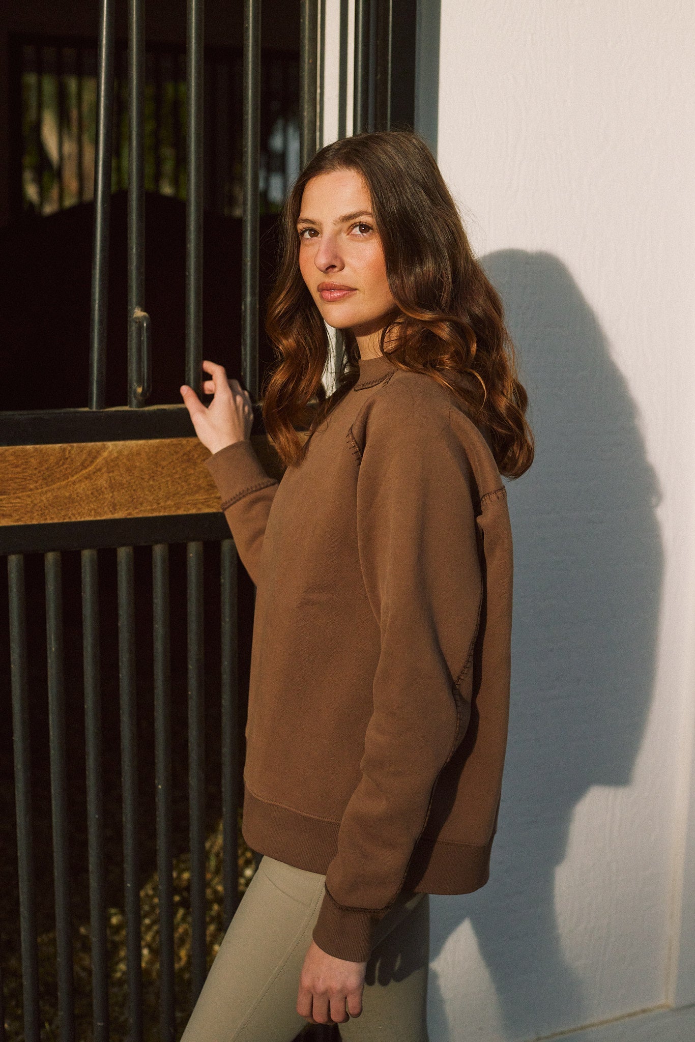 Solid Citizen Equestrian 'Whitney' | Cotton Whipstitch | Over-sized Crewneck Sweatshirt | Teddy - Equiluxe Tack
