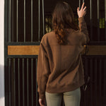 Solid Citizen Equestrian 'Whitney' | Cotton Whipstitch | Over-sized Crewneck Sweatshirt | Teddy - Equiluxe Tack