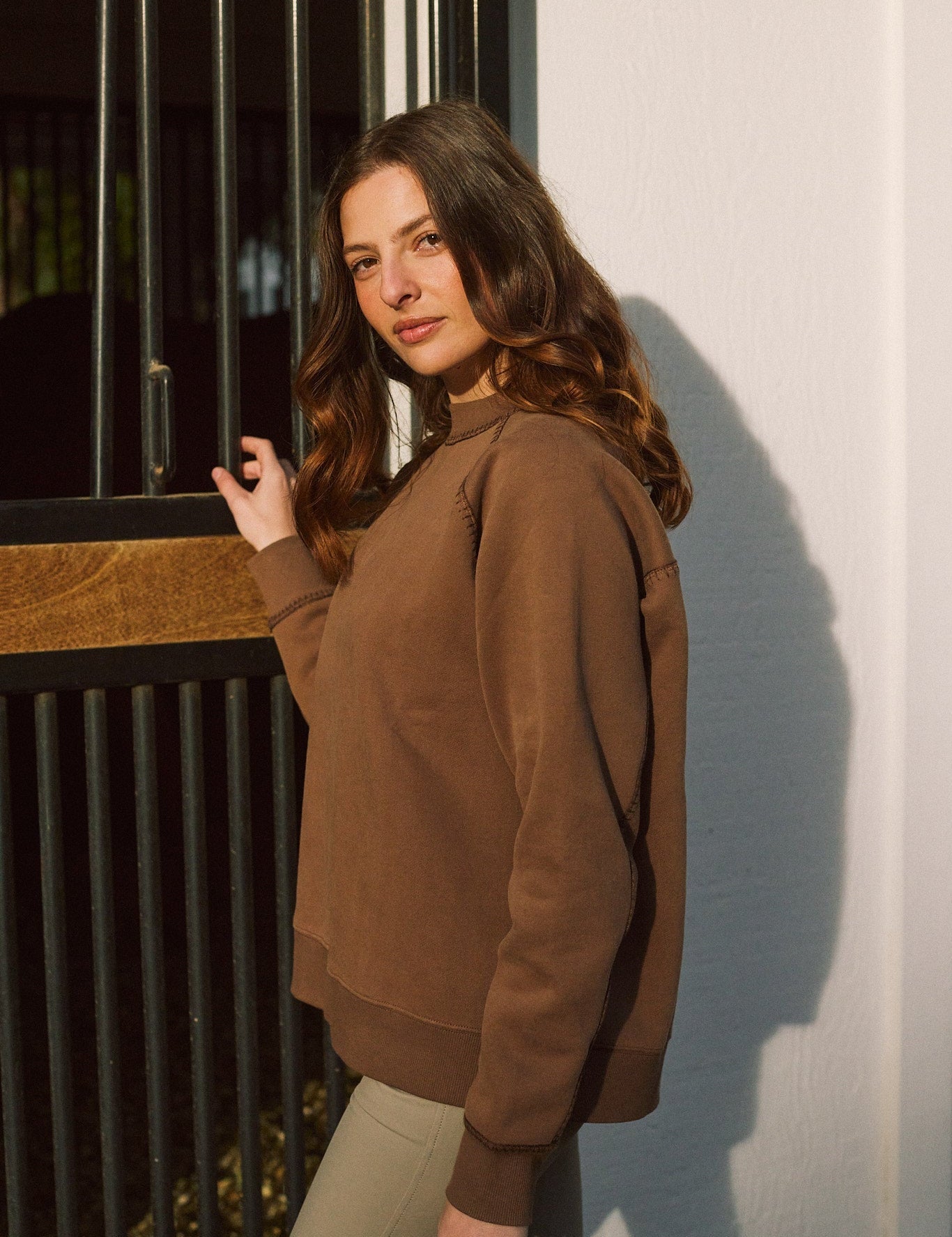 Solid Citizen Equestrian 'Whitney' | Cotton Whipstitch | Over-sized Crewneck Sweatshirt | Teddy - Equiluxe Tack