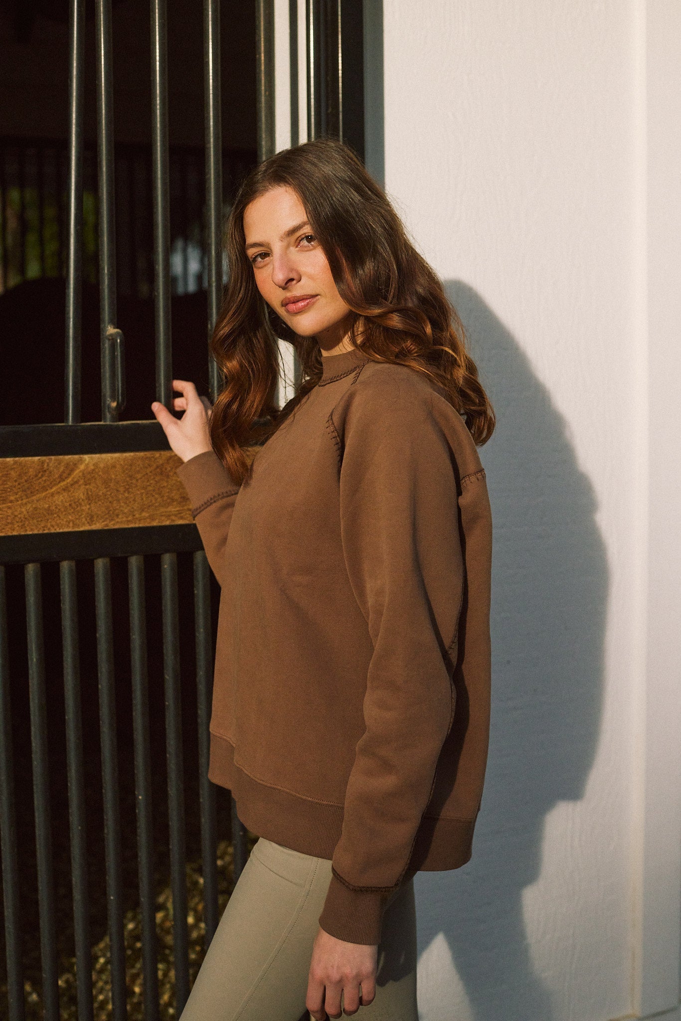 Solid Citizen Equestrian 'Whitney' | Cotton Whipstitch | Over-sized Crewneck Sweatshirt | Teddy - Equiluxe Tack