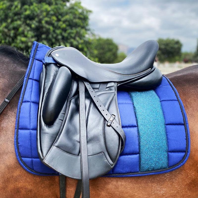 Sparkly Navy Blue Dressage Pad - Equiluxe Tack