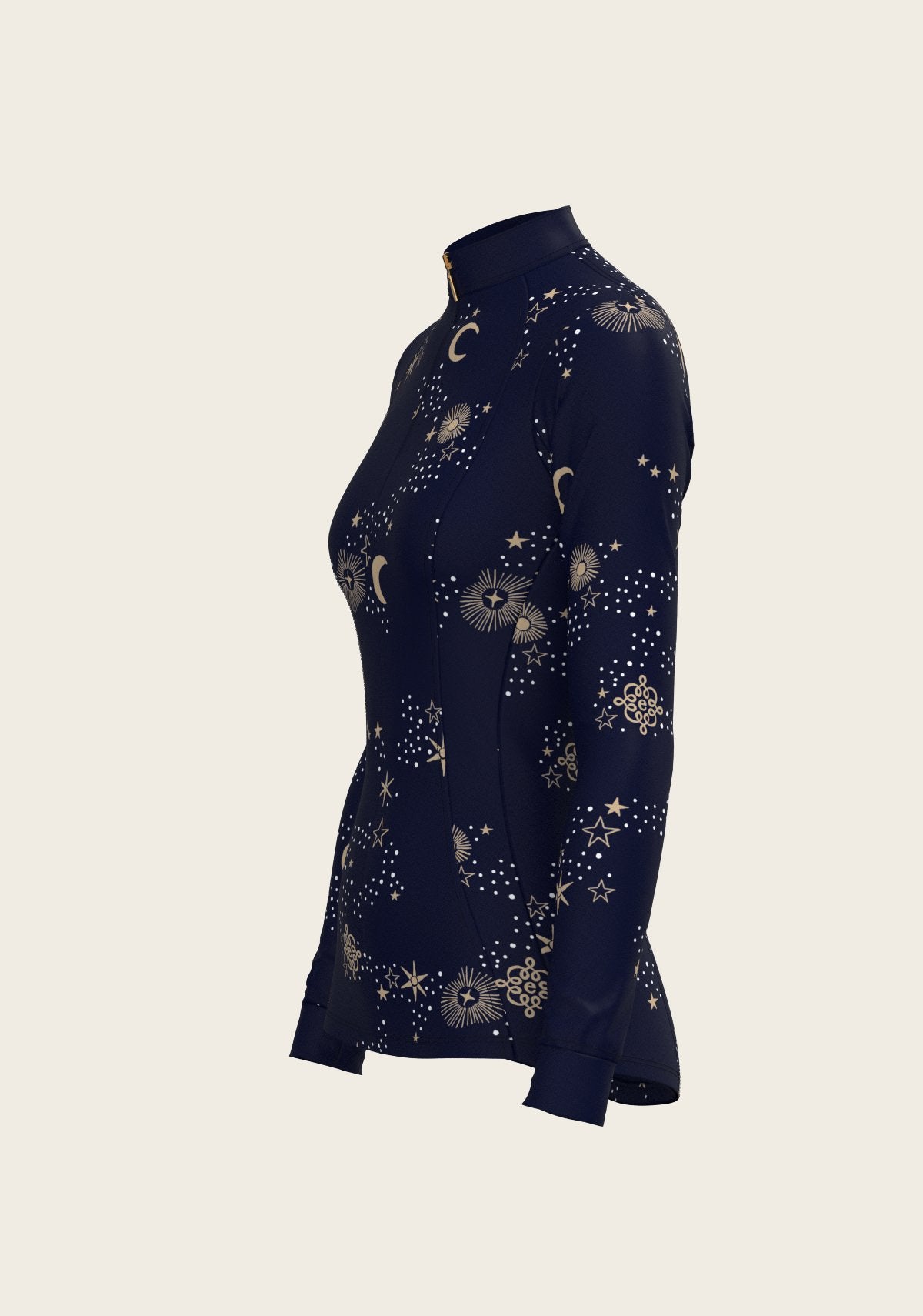  Stars on Navy Quarter Zip Sun Shirt - Espoir Equestrian - Equiluxe Tack