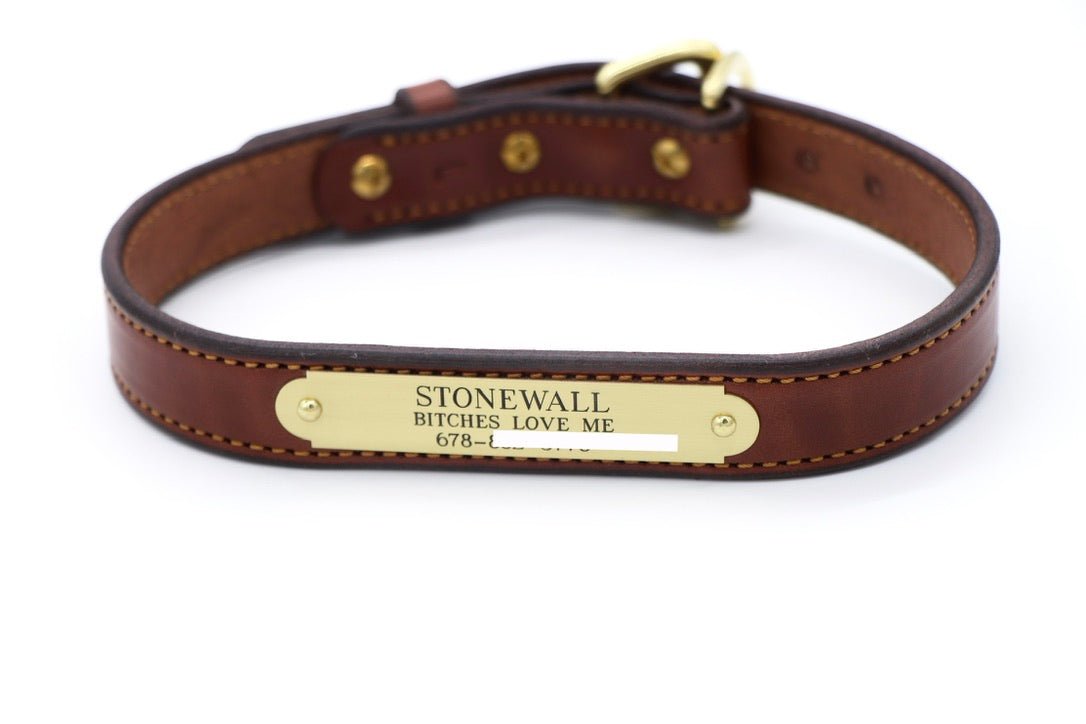Stitched Dog Collar - Remarkable Leather Goods - Equiluxe Tack