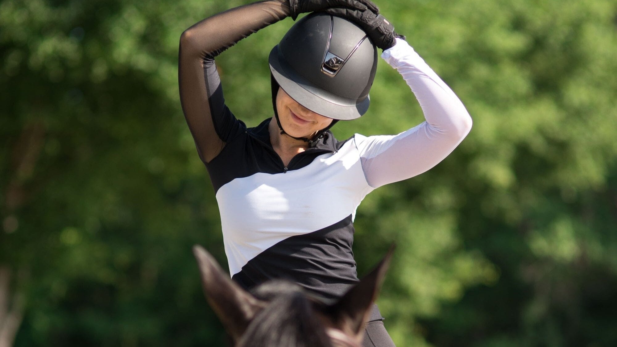 Crinière Black & White Sophie Riding Shirt