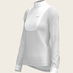  Stripes in Grey Short Pleated Long Sleeve Show Shirt - Espoir Equestrian - Equiluxe Tack